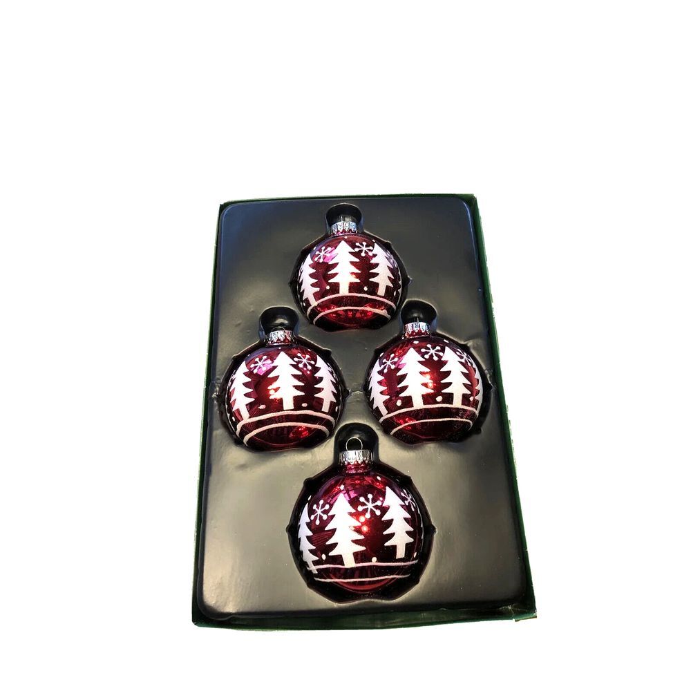 Kurt Adler Ornament Ball‎ Glass Christmas Tree Vintage Snowflake Vintage Sparkle - Picture 9 of 15